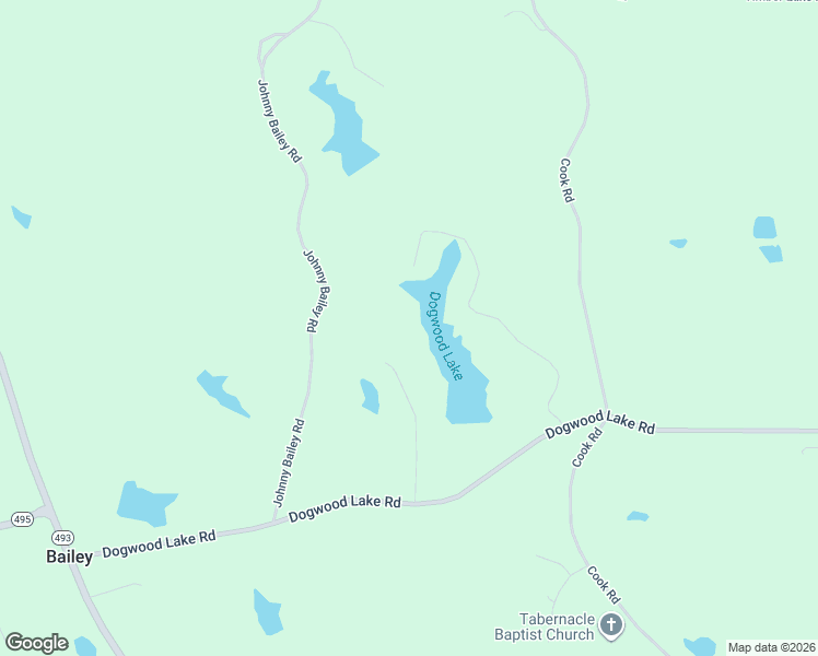 map of restaurants, bars, coffee shops, grocery stores, and more near 3068 Dogwood Lake Road in Bailey