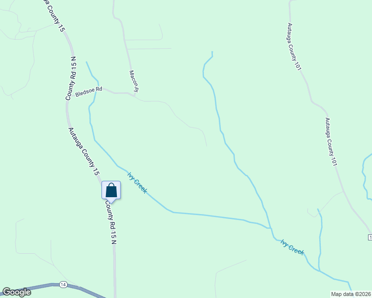 map of restaurants, bars, coffee shops, grocery stores, and more near 3639 Bledsoe Road in Autaugaville