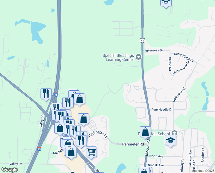 map of restaurants, bars, coffee shops, grocery stores, and more near 1019 Saint Patricks Drive in Perry