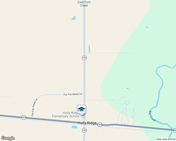 map of restaurants, bars, coffee shops, grocery stores, and more near 2185 Louisiana 183 in Rayville