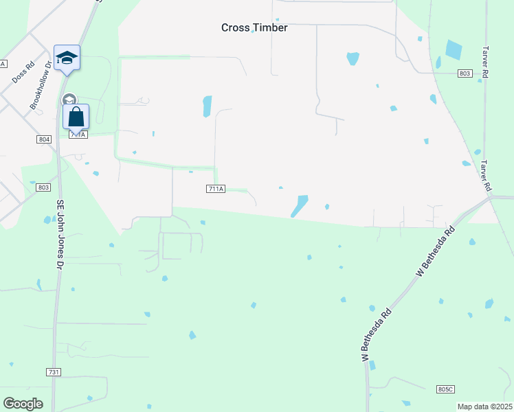 map of restaurants, bars, coffee shops, grocery stores, and more near 3680 Collins Road in Burleson