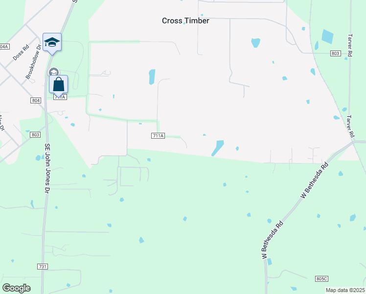 map of restaurants, bars, coffee shops, grocery stores, and more near 3680 Collins Road in Burleson