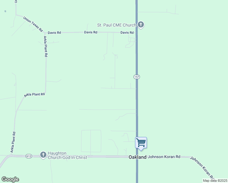 map of restaurants, bars, coffee shops, grocery stores, and more near 750 Green Road in Haughton