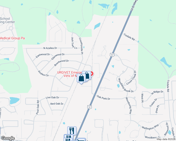 map of restaurants, bars, coffee shops, grocery stores, and more near 1239 U.S. 51 in Madison