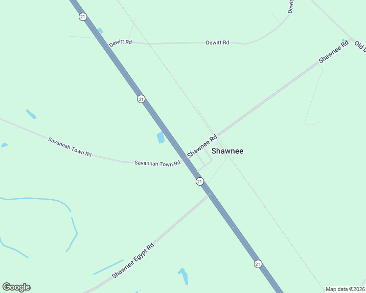 map of restaurants, bars, coffee shops, grocery stores, and more near 5720 Georgia 21 in Springfield