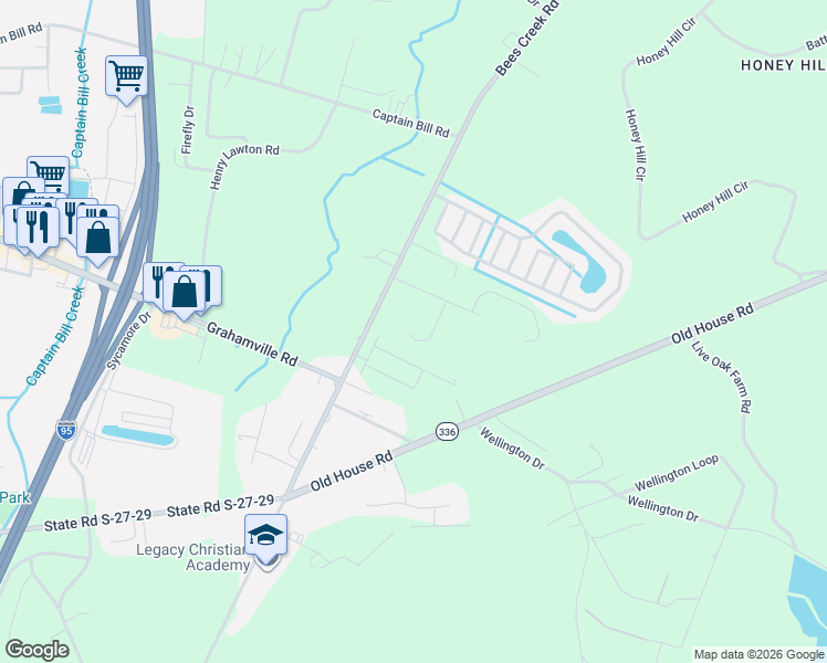 map of restaurants, bars, coffee shops, grocery stores, and more near 194 Bees Creek Road in Ridgeland