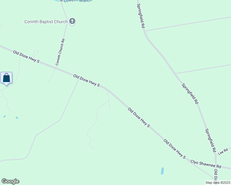 map of restaurants, bars, coffee shops, grocery stores, and more near 4396 Old Dixie Highway South in Springfield