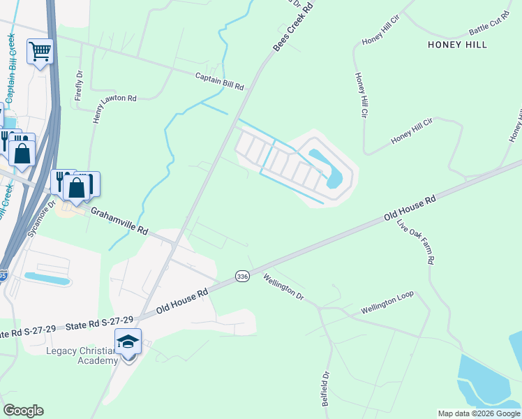 map of restaurants, bars, coffee shops, grocery stores, and more near 194 Bees Creek Road in Ridgeland