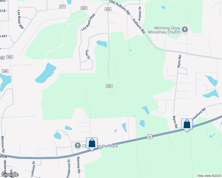 map of restaurants, bars, coffee shops, grocery stores, and more near 679 Lee Road 450 in Phenix City
