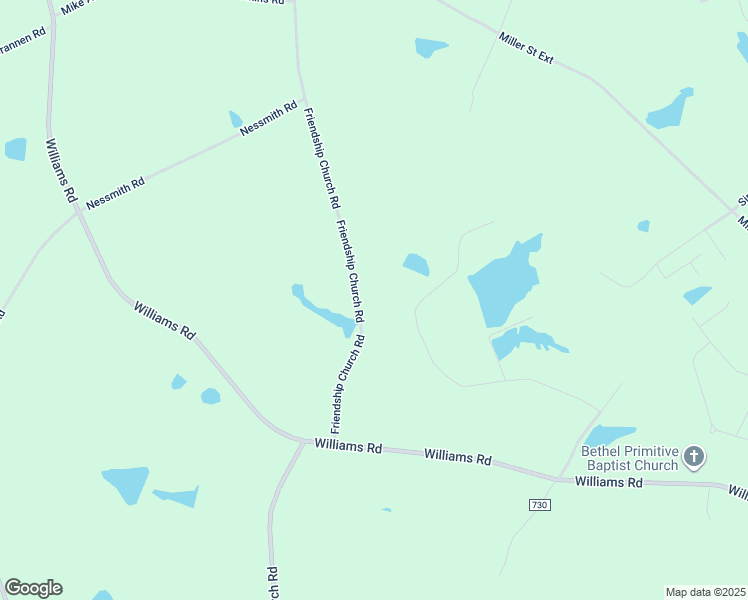 map of restaurants, bars, coffee shops, grocery stores, and more near 1412 Friendship Church Road in Statesboro