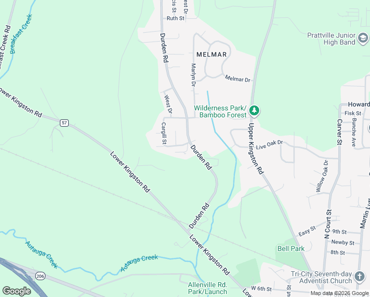 map of restaurants, bars, coffee shops, grocery stores, and more near 401 Cargill Street in Prattville