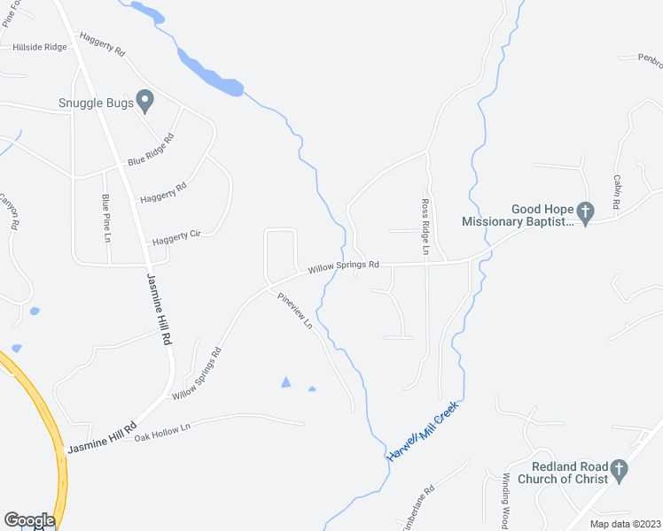 map of restaurants, bars, coffee shops, grocery stores, and more near Willow Springs Road in Wetumpka