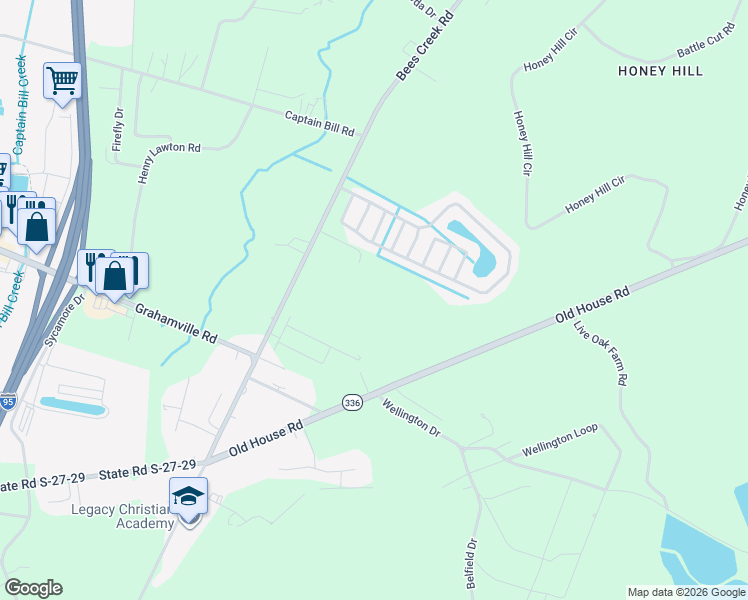 map of restaurants, bars, coffee shops, grocery stores, and more near 194 Bees Creek Road in Ridgeland