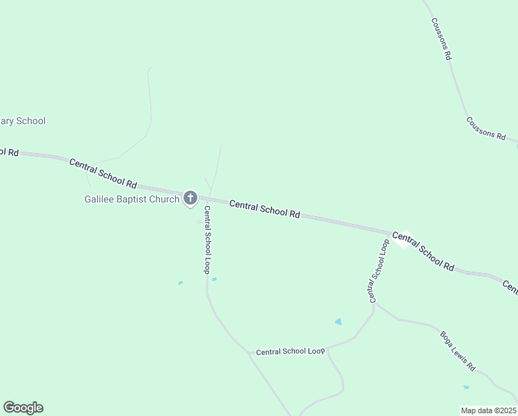 map of restaurants, bars, coffee shops, grocery stores, and more near Central School Road in Webster Parish