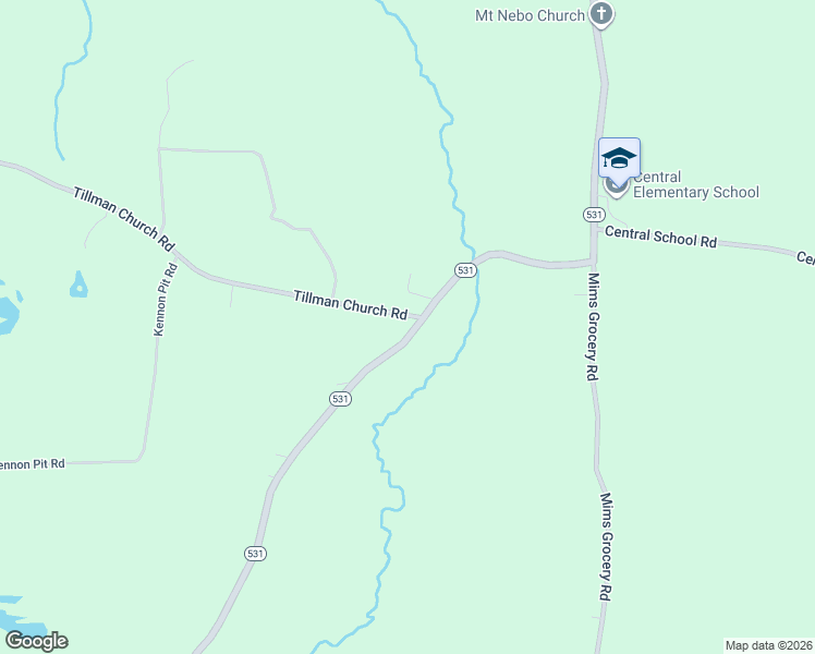 map of restaurants, bars, coffee shops, grocery stores, and more near 117 Tillman Church Road in Heflin