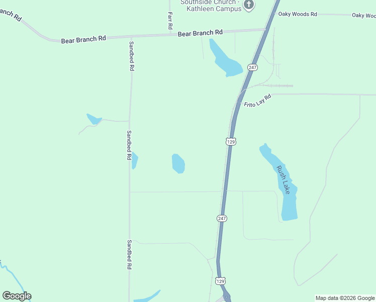 map of restaurants, bars, coffee shops, grocery stores, and more near U.S. 129 in Kathleen