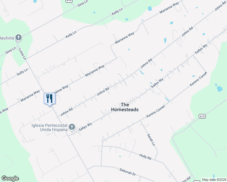 map of restaurants, bars, coffee shops, grocery stores, and more near 8928 Johns Road in Alvarado