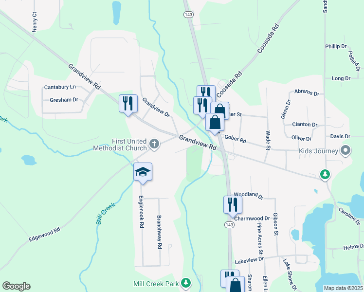 map of restaurants, bars, coffee shops, grocery stores, and more near 3491 Sullivan Lane in Millbrook