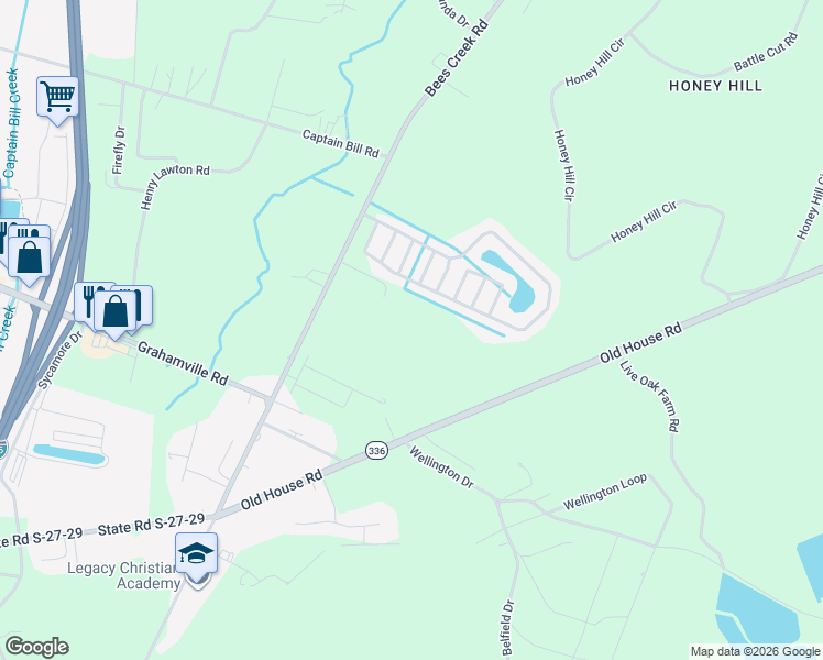 map of restaurants, bars, coffee shops, grocery stores, and more near 194 Bees Creek Road in Ridgeland