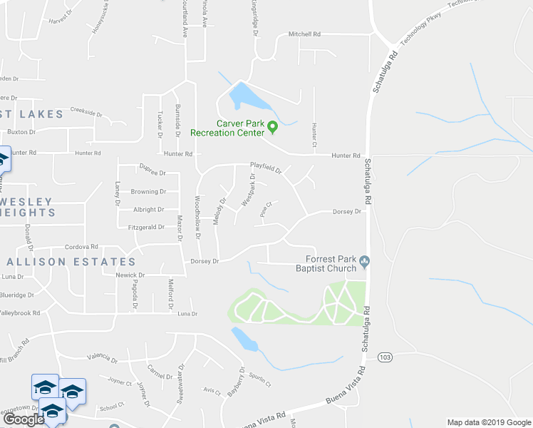 map of restaurants, bars, coffee shops, grocery stores, and more near 1812 Pine Court in Columbus