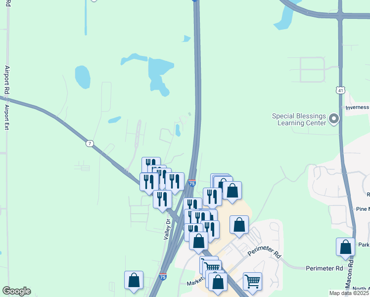 map of restaurants, bars, coffee shops, grocery stores, and more near 710 Mason Terrace in Perry