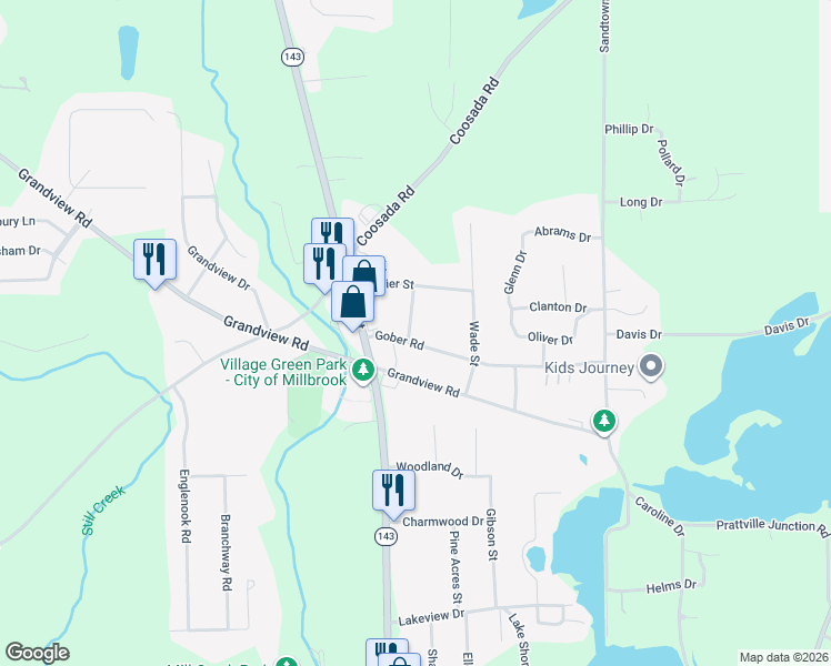 map of restaurants, bars, coffee shops, grocery stores, and more near 3316 Branch Street in Millbrook