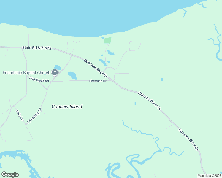 map of restaurants, bars, coffee shops, grocery stores, and more near 70 Sherman Drive in Beaufort