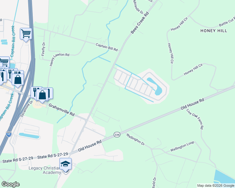 map of restaurants, bars, coffee shops, grocery stores, and more near 194 Bees Creek Road in Ridgeland