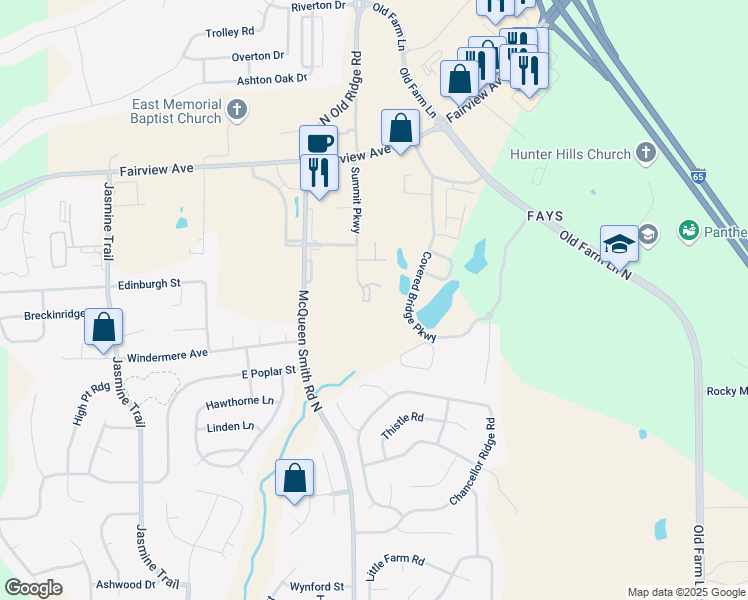 map of restaurants, bars, coffee shops, grocery stores, and more near 2102 Summit Parkway in Prattville