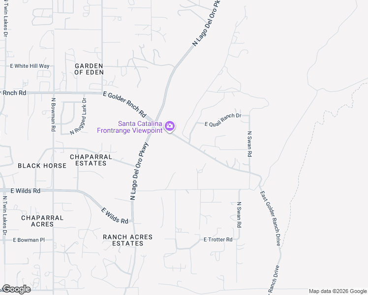 map of restaurants, bars, coffee shops, grocery stores, and more near 4420 East Golder Ranch Drive in Tucson