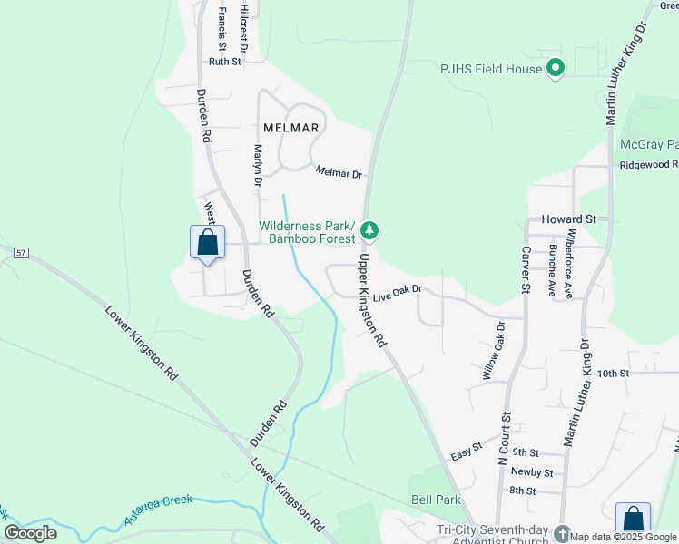 map of restaurants, bars, coffee shops, grocery stores, and more near 124 Kingston Place in Prattville