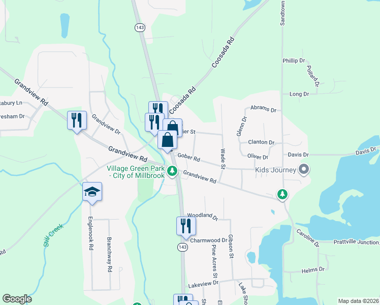 map of restaurants, bars, coffee shops, grocery stores, and more near 3316 Branch Street in Millbrook