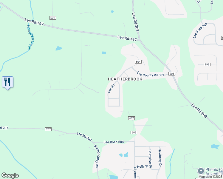 map of restaurants, bars, coffee shops, grocery stores, and more near 417 Lee Road in Phenix City