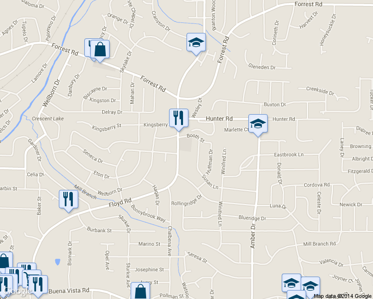 map of restaurants, bars, coffee shops, grocery stores, and more near in Columbus