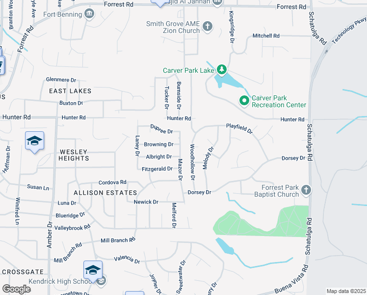 map of restaurants, bars, coffee shops, grocery stores, and more near 1718 Mazor Drive in Columbus