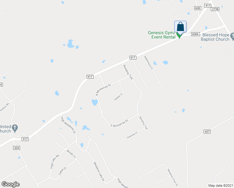 map of restaurants, bars, coffee shops, grocery stores, and more near 9013 Adobe Court in Alvarado