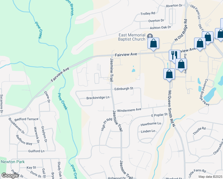 map of restaurants, bars, coffee shops, grocery stores, and more near 1799 Edinburgh Street in Prattville