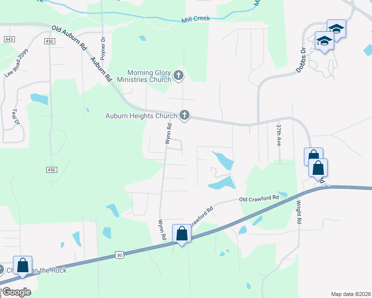 map of restaurants, bars, coffee shops, grocery stores, and more near 2007 43rd Avenue in Phenix City