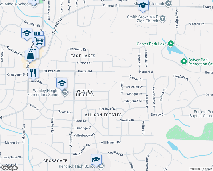 map of restaurants, bars, coffee shops, grocery stores, and more near 1637 Celeste Drive in Columbus