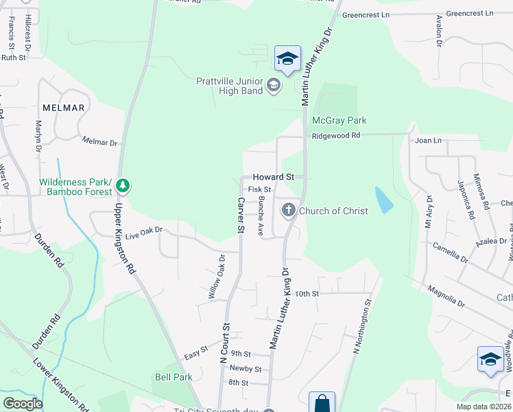 map of restaurants, bars, coffee shops, grocery stores, and more near 866 Wilberforce Avenue in Prattville