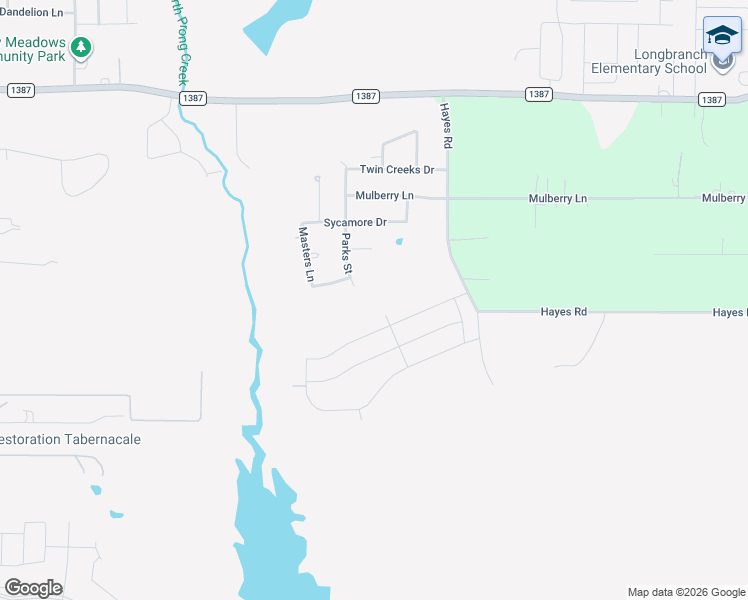 map of restaurants, bars, coffee shops, grocery stores, and more near 6050 Hayes Road in Midlothian