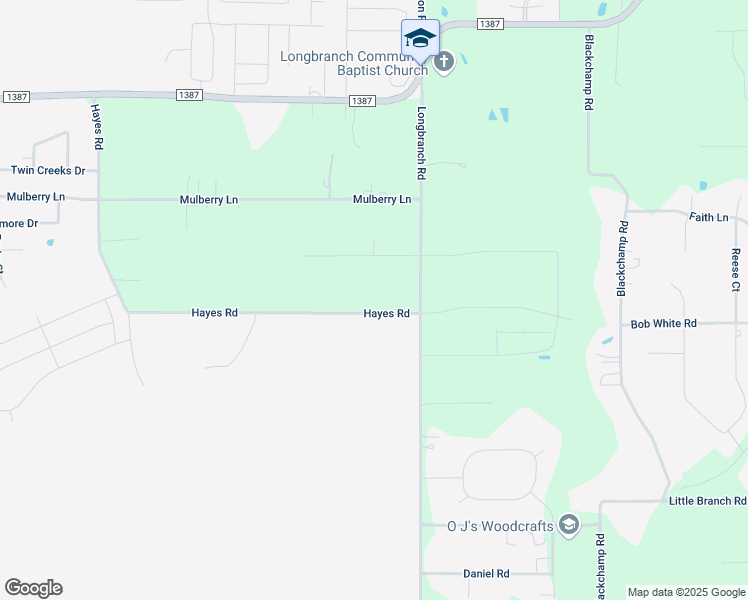 map of restaurants, bars, coffee shops, grocery stores, and more near 6641 Hayes Road in Midlothian