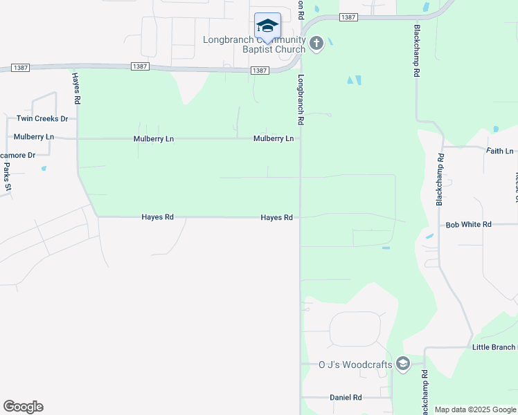map of restaurants, bars, coffee shops, grocery stores, and more near 6641 Hayes Road in Midlothian