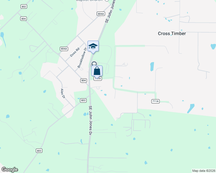 map of restaurants, bars, coffee shops, grocery stores, and more near 3050 Collins Road in Burleson