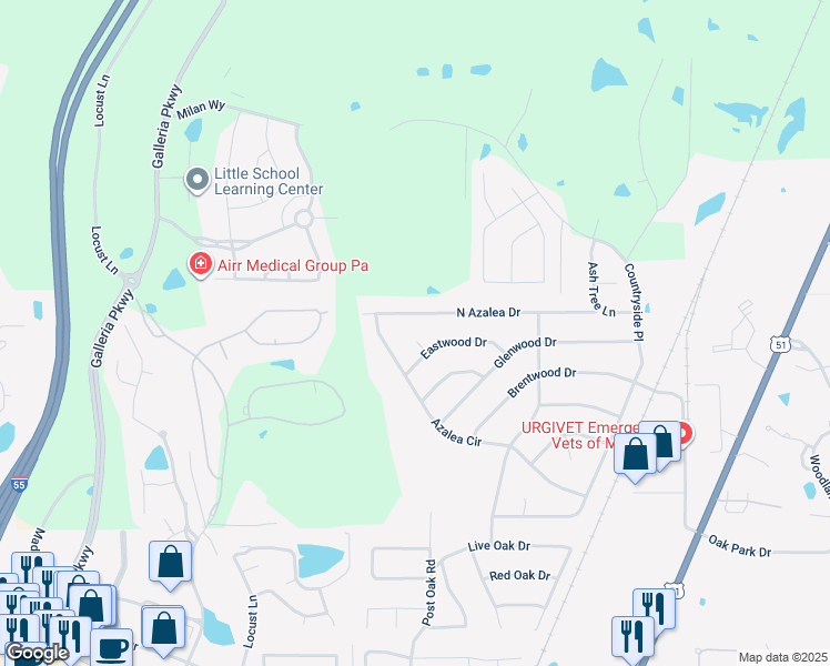 map of restaurants, bars, coffee shops, grocery stores, and more near 208 Foxwood Cove in Madison