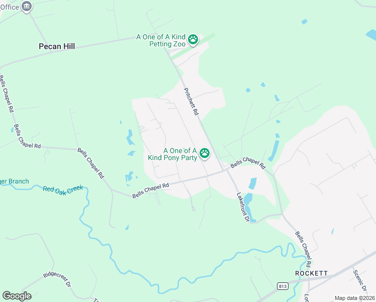 map of restaurants, bars, coffee shops, grocery stores, and more near 923 Bells Chapel Circle in Waxahachie