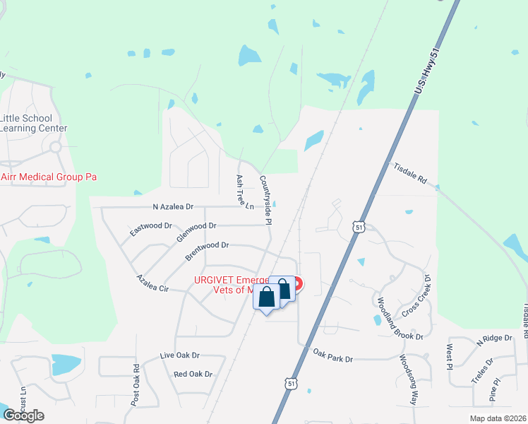 map of restaurants, bars, coffee shops, grocery stores, and more near 401 Ash Tree Lane in Madison