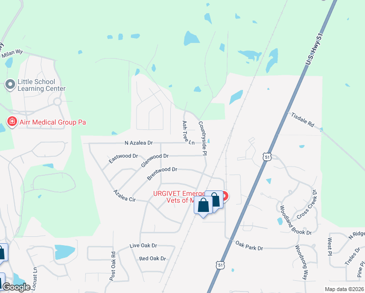 map of restaurants, bars, coffee shops, grocery stores, and more near 417 Ash Tree Lane in Madison