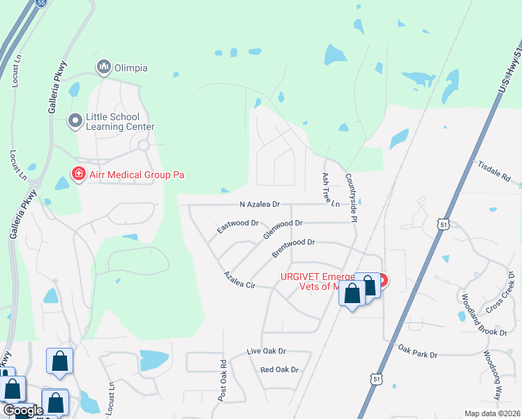map of restaurants, bars, coffee shops, grocery stores, and more near 1014 North Azalea Drive in Madison