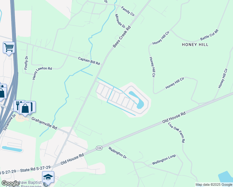 map of restaurants, bars, coffee shops, grocery stores, and more near 189 Ridgeland Lakes Drive in Ridgeland